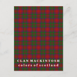 Färg of Scotland Klan MacKintosh Tartan Vykort