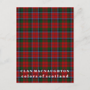 Färg of Scotland Klan MacNaughton Tartan Vykort