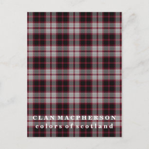Färg of Scotland Klan MacPherson Tartan Vykort