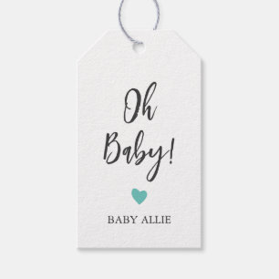 Färg Oh Baby Gift Märkre, Baby Shower Märkre, Presentetikett