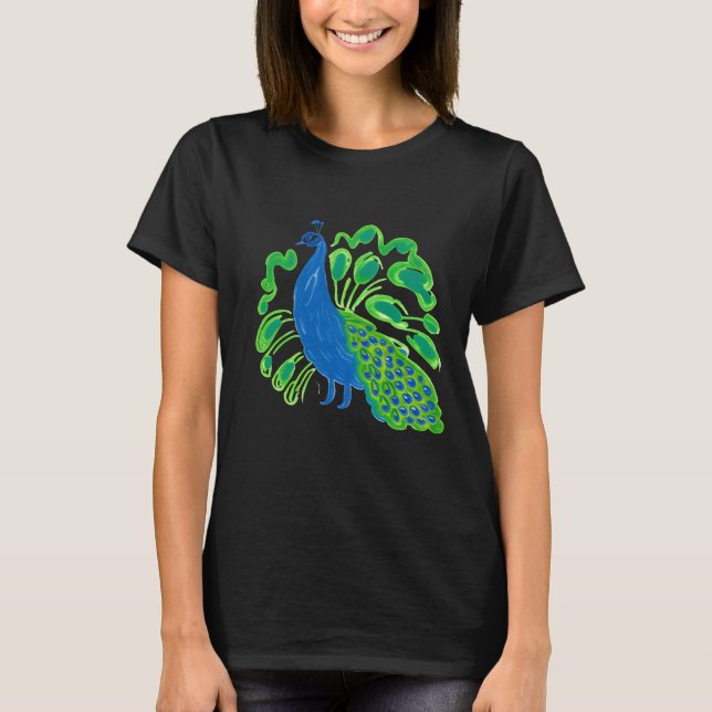Färg om fjädrar t shirt (Framsida)
