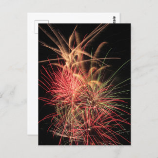 Färg Orange- och Röda bröder på natten Vykort