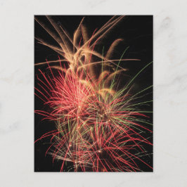 Färg Orange- och Röda bröder på natten Vykort