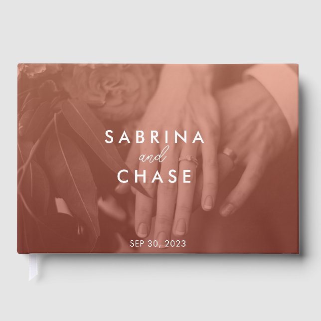  Färg Overlay Photo Bröllop Gästböcker (Framsida)