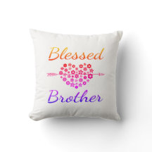 Färg övertoning, bländad broder Dekorativ kudde