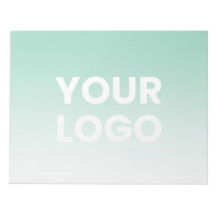 Färg-övertoning för Logotyp och redigerbar bakgrun Anteckningsblock