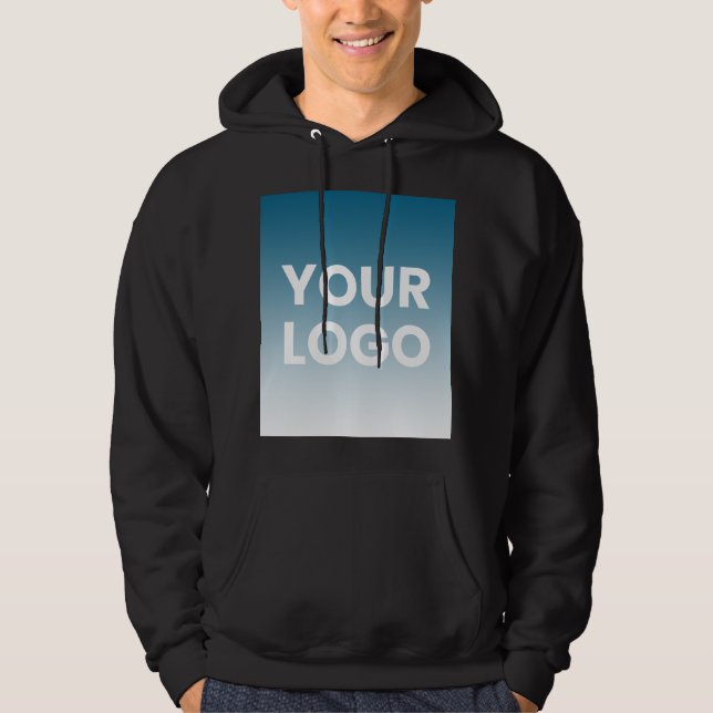 Färg-övertoning för Logotyp och redigerbar bakgrun Hoodie (Framsida)