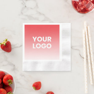 Färg-övertoning för Logotyp och redigerbar bakgrun Pappersservett