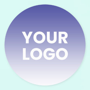 Färg-övertoning för Logotyp och redigerbar bakgrun Runt Klistermärke