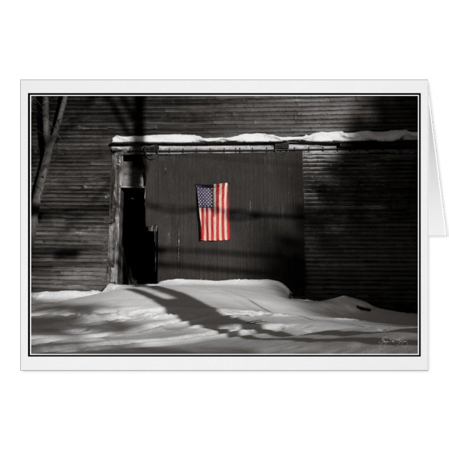 Färg på en Barn Door Hälsningskort (Framsidan Horizontal)