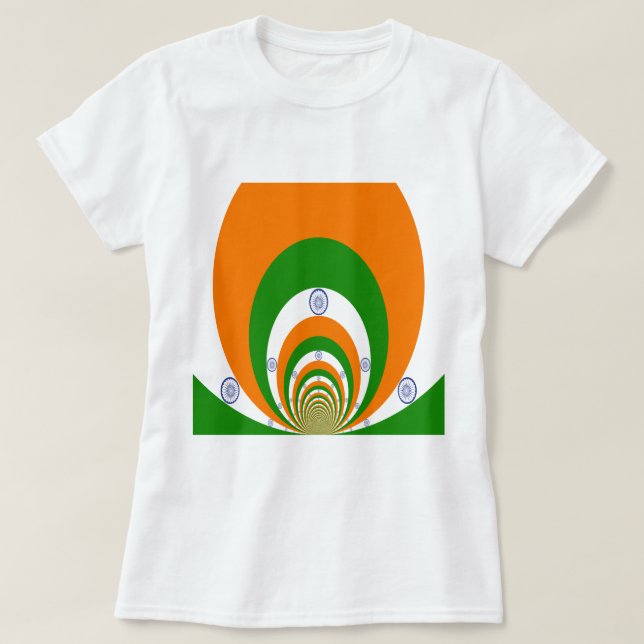 Färg på en mycket djup saffron, vit GRÖNT Tröja (Design framsida)