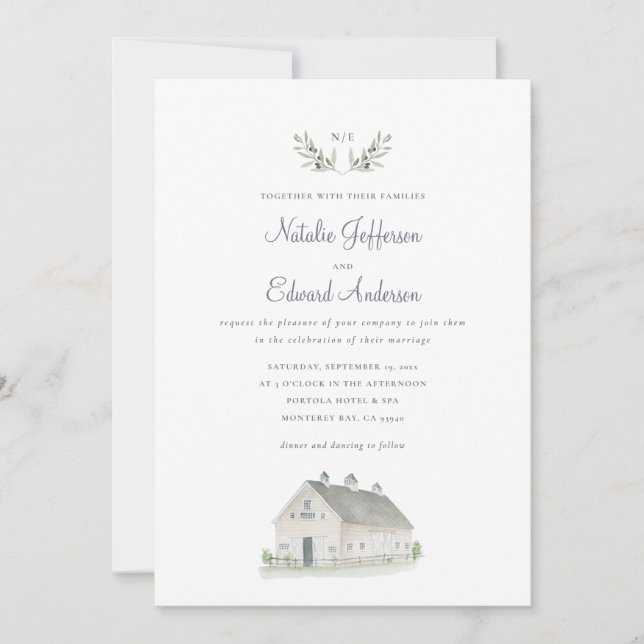 Färg på färgade vattenfärgade oliver gren + lada,  (Framsida)