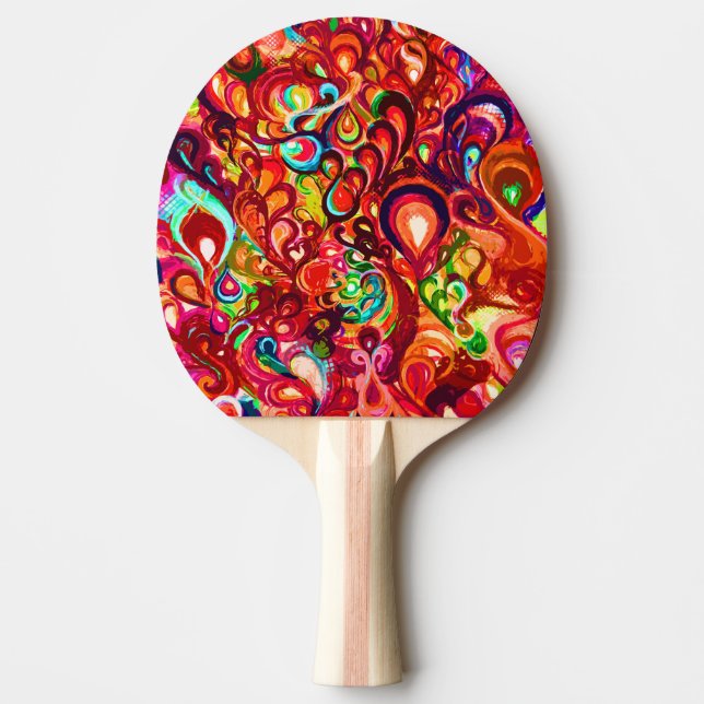 Färg på Fodral-Mate iPhon med slutfärgad abstrakt Pingisracket (Framsidan)