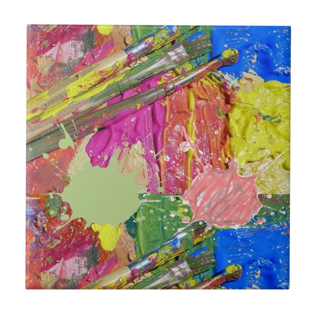 Färg på keramiska plattor kakelplatta (Framsidan)