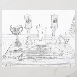 Färg på Pappra färgsidan för Altar Wicca