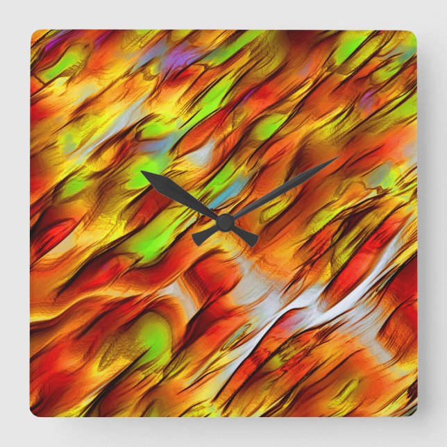 Färg på rödaktig och kromerad gult, hett färg fyrkantig klocka (Framsida)