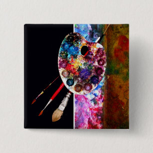 FÄRG PALETTE AND BRUSHERS,Painter,Artist Knapp