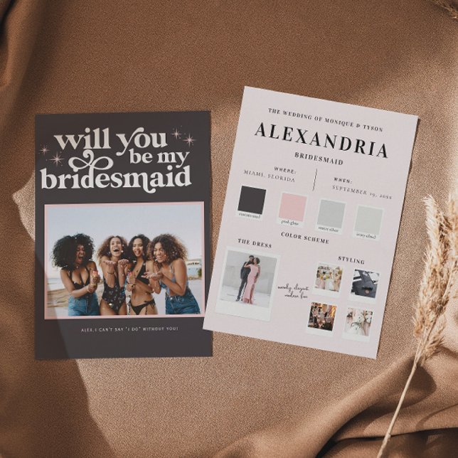 Färg Palette, blir du min Bridesmaid Frieri Meddelande (Skapare uppladdad)