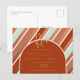 Färg Palette Cinnamon Sage Terracotta Bröllop Vykort