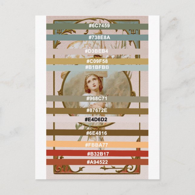 Färg Palette for St. Joan of Arc (BF 01) Vykort (Framsida)