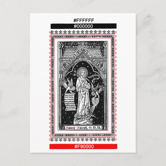 Färg Palette for St. Joseph (DT 01) Vykort (Framsida)