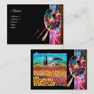 FÄRG PALETTE, PAINTER,ARTIST FOTOMALL VISITKORT