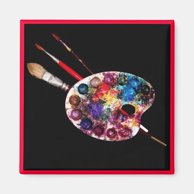 FÄRG PALETTE,Painter Artist Magnet (Framsidan)