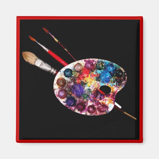 FÄRG PALETTE,Painter Artist Magnet (Framsidan)
