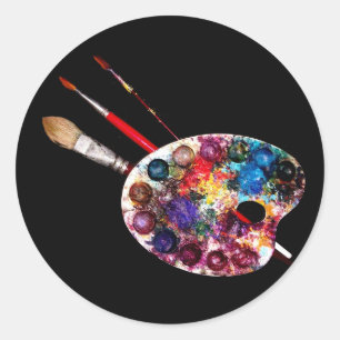 FÄRG PALETTE RUNT KLISTERMÄRKE