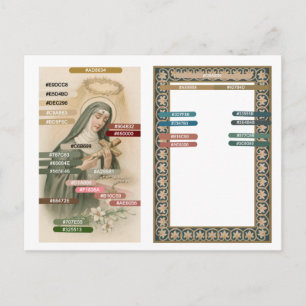 Färg Palettes for St. Rita of Cascia (M 015) Vykort