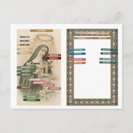 Färg Palettes for St. Rita of Cascia (M 015) Vykort
