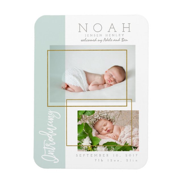 FÄRG PANELS BIRTH ANNOUNCEMENT MAGNET (Vertikal)