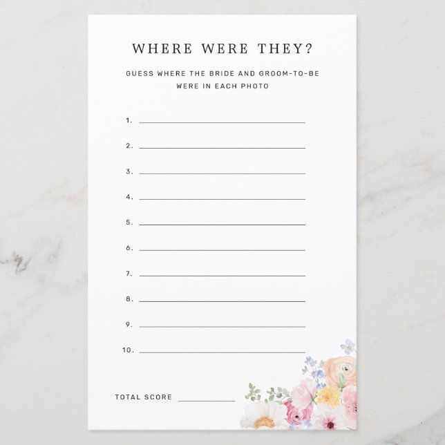 Färg pastellBlommigt där de spelades (Framsida)