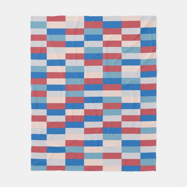 Färg Patchwork Mönster 121214a Fleecefilt (Framsidan)