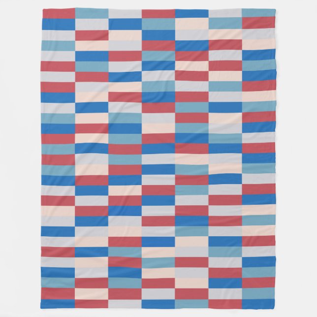 Färg Patchwork Mönster 121214a Fleecefilt (Framsidan)