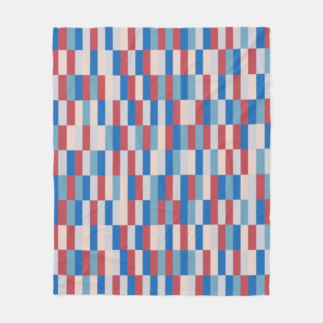 Färg Patchwork Mönster 121214b Fleecefilt (Framsidan)