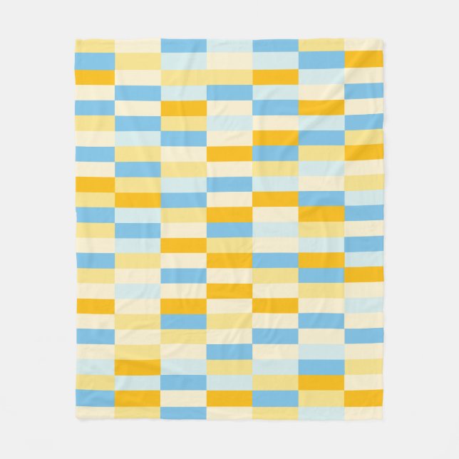 Färg Patchwork Mönster 131214a Fleecefilt (Framsidan)