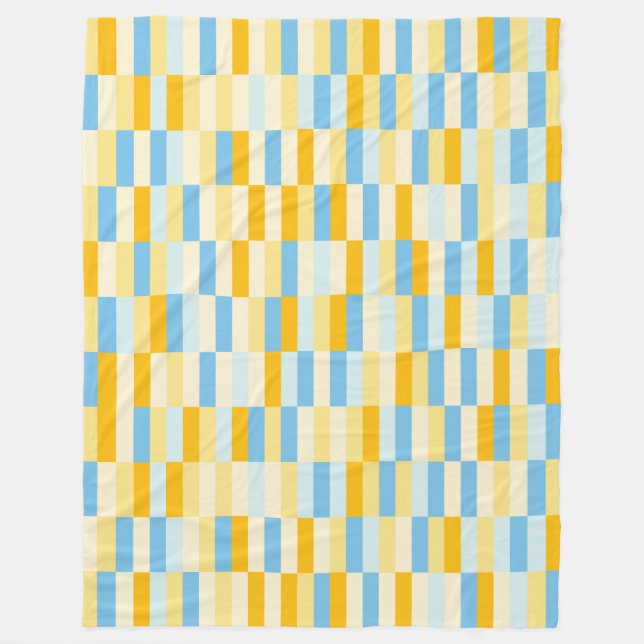 Färg Patchwork Mönster 131214b Fleecefilt (Framsidan)