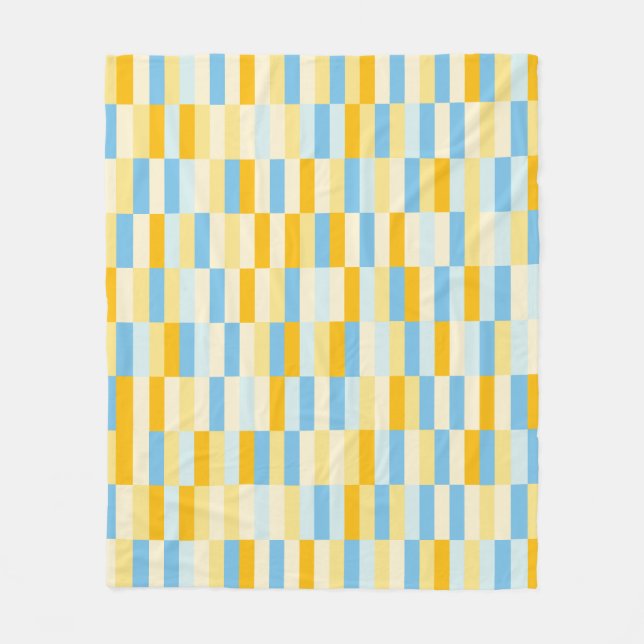 Färg Patchwork Mönster 131214b Fleecefilt (Framsidan)