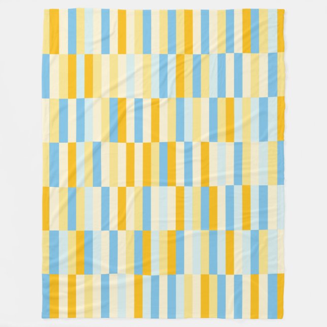 Färg Patchwork Mönster 131214c Fleecefilt (Framsidan)