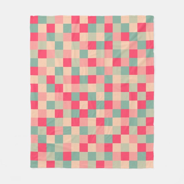 Färg Patchwork Mönster 151214 Fleecefilt (Framsidan)