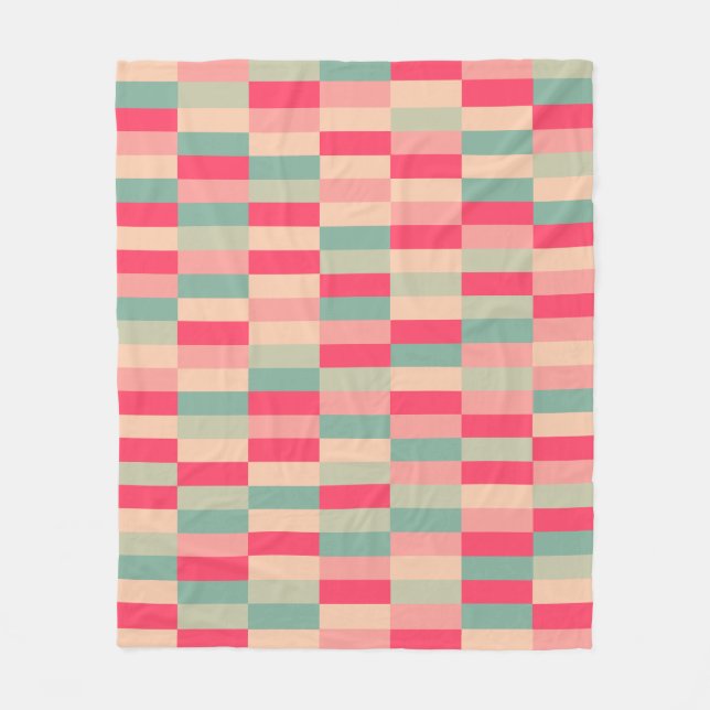 Färg Patchwork Mönster 151214b Fleecefilt (Framsidan)