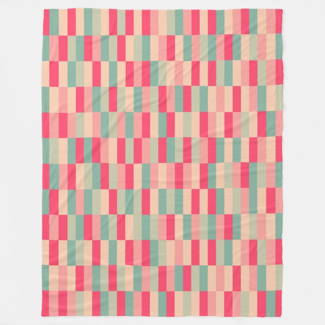 Färg Patchwork Mönster 151214c Fleecefilt (Framsidan)