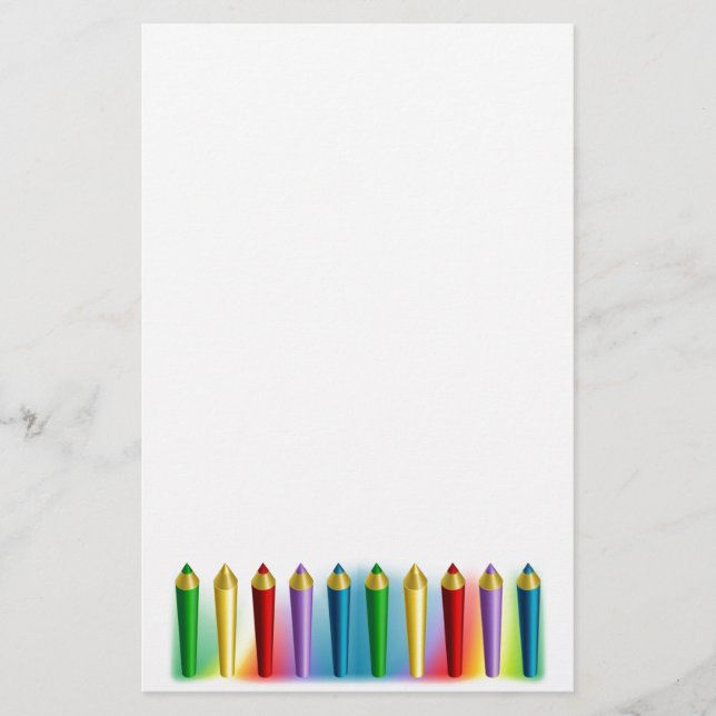 Färg Pencil Brevpapper (Framsida)