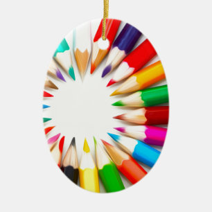 Färg Pencil Julgransprydnad Keramik