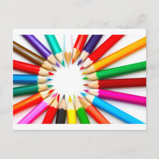 Färg Pencil Vykort