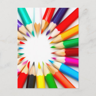 Färg Pencil Vykort