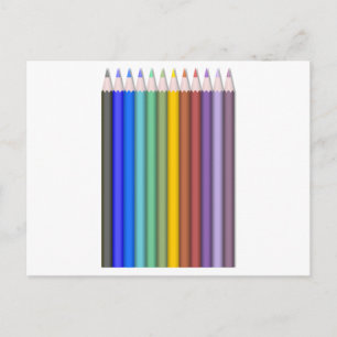 Färg Pencil Vykort