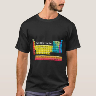 Färg Periodiska Bord Inslag T Shirt