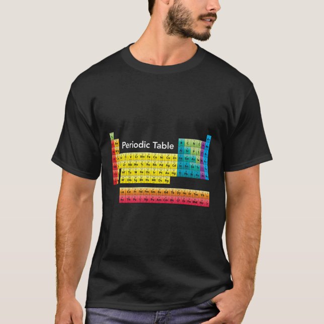 Färg Periodiska Bord Inslag T Shirt (Framsida)